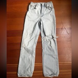 Abercrombie & Fitch Jeans Womens 00 The 90s Straight Ultra High Rise Distressed